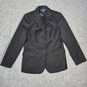 Brooks Brothers Women's Classic Fit Black Wool Blazer 2 Button Preppy Sz 6